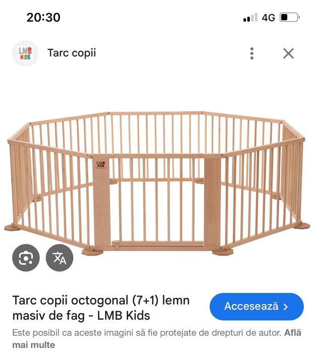 Vand tarc din lemn masiv de fag 7+1