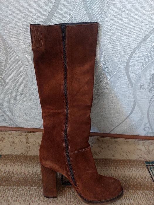 Сапоги натуральная замша