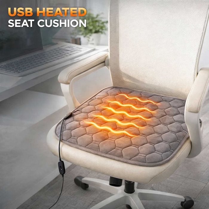 Perna electrica incalzire rapida USB pentru birou sau masina 45x45x3cm