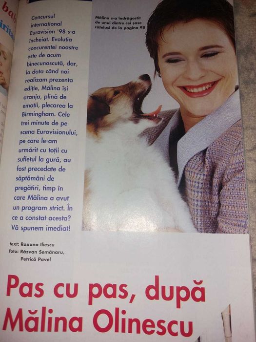 Revista retro unica Malina Olinescu pe coperta de la Scoala Vedetelor