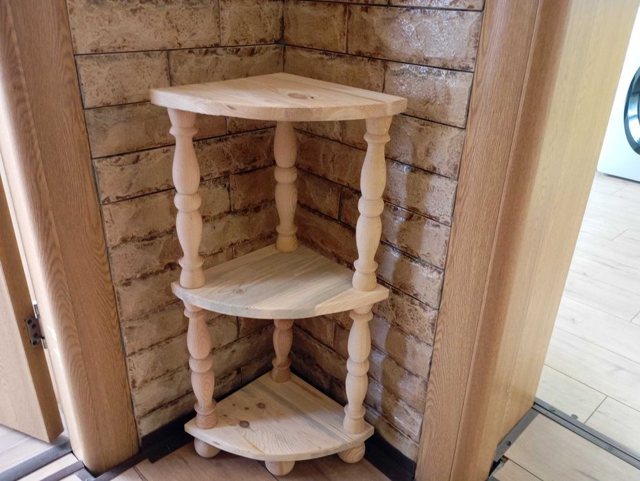 Ъглова етажерка (натурална) !!!