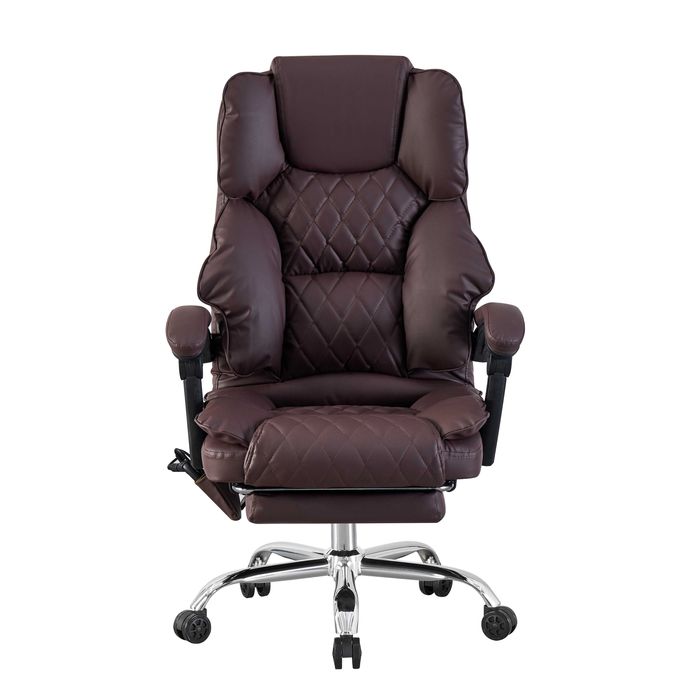 Scaun birou profesional Visoli, functie masaj Brown Luxury confort