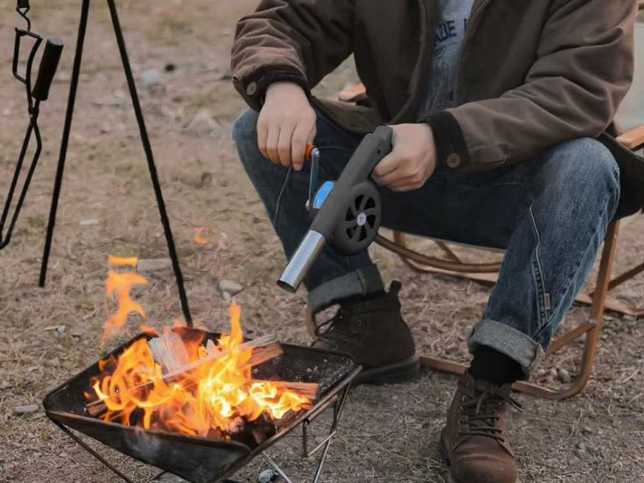 Suflanta manuala pentru aprins focul maner ergonomic duza metalica
