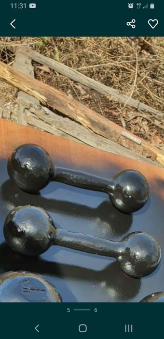 Гантели советские  и современные разные