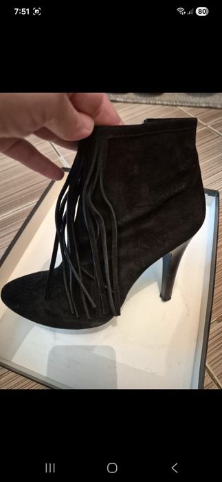 Ghete Musette piele intoarsa