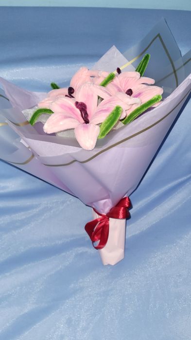 Buchet handmade sârmă plușată