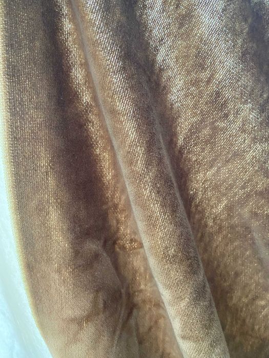 Завеси кадифе 2 бр х 140 см х 280 см зелено-кафяво