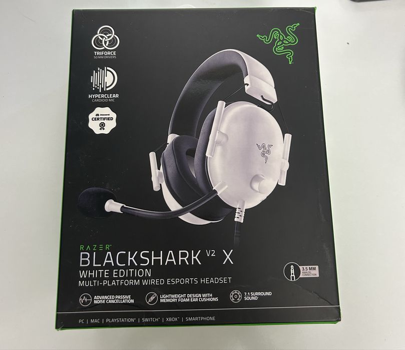 Игровые наушники Razer Blackshark v2 X ( запечатаные)