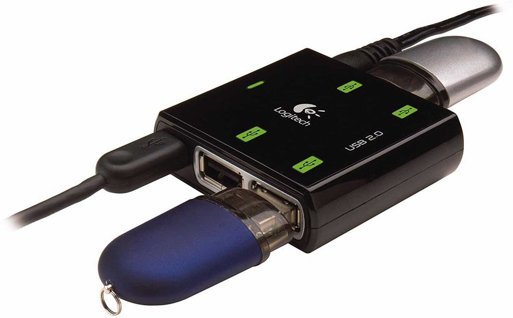 Logitech 4 Port Premium USB 2.0 Hub for Notebooks