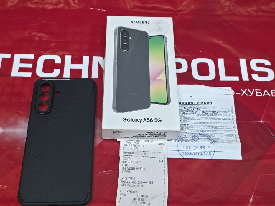 ***128GB Samsung A56 5G Гаранция Технополис 2028г. Graphite / Сив / Черен