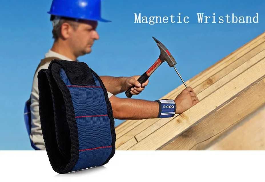 Магнитна гривна за инструменти, винтове, ръчен захват, Синя