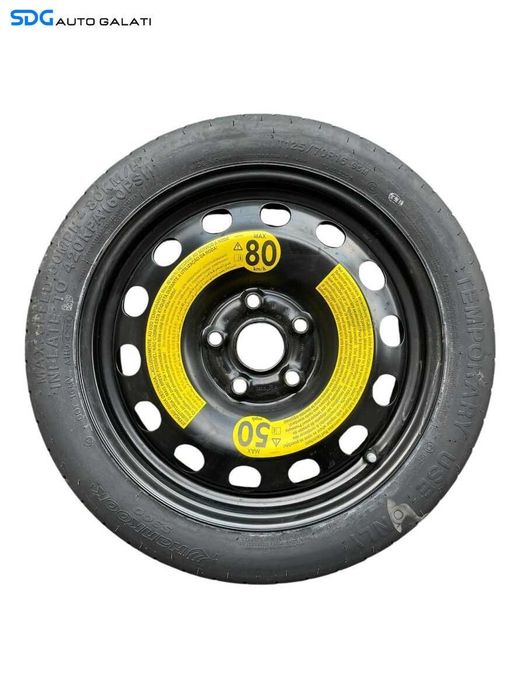 Janta Roata Rezerva Slim 5x112 T125 70 16 R16 31/2Jx16 H2 ET25,5 Seat Toledo 3 2005 - 2009 Cod 5Q0601027AR [B4201]