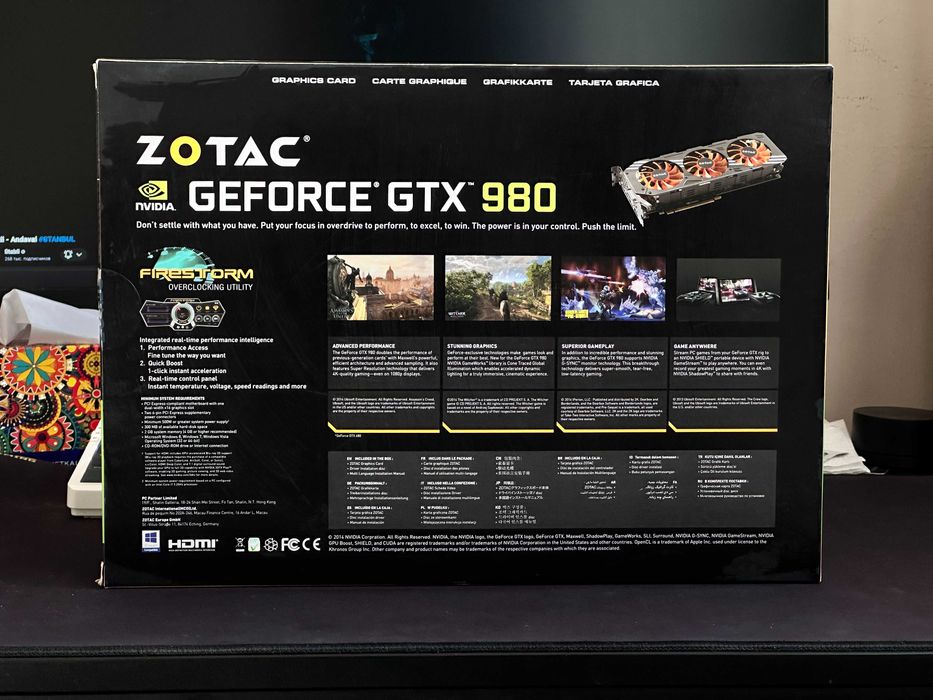 Видеокарта GTX 980 AMP Edition | Ideal holatda!
