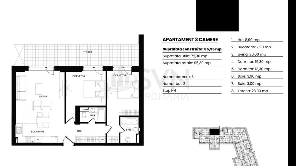 Barbu Vacarescu - Apartament cu 3 camere in complex rezidential