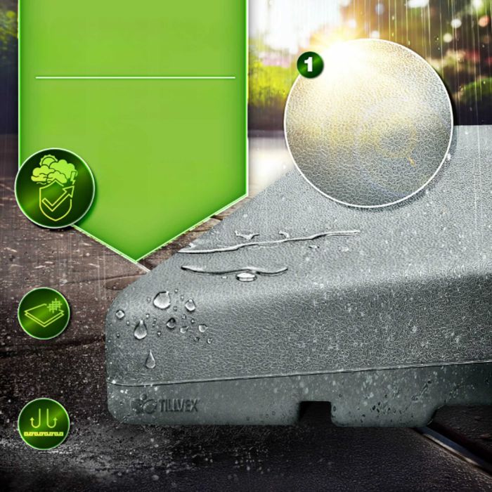 Стойка за чадър TILLVEX 4 части 90 литра вода / 120 кг пясък СИВА