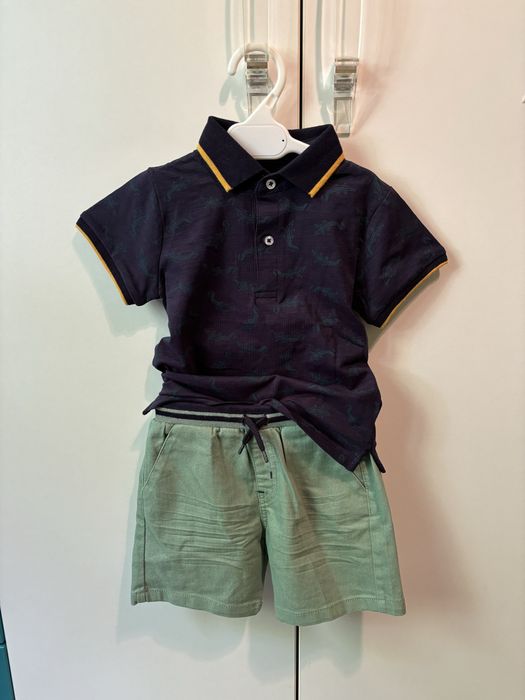 Tricou polo si pantaloni scurti pentru 12 luni
