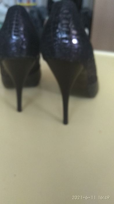 Туфли черные, кожгалантерея, черные