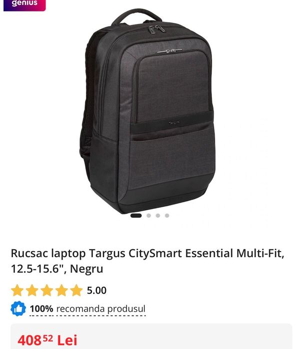Rucsac laptop Targus Citysmart
