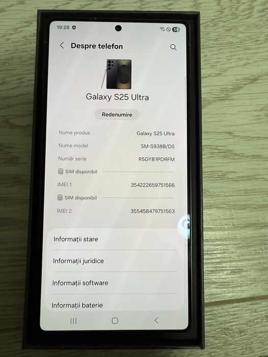 Samsung S25 Ultra , 256 GB , ca NOU