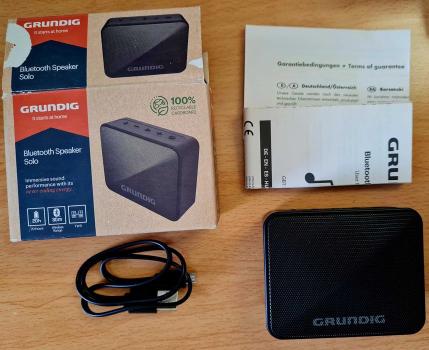 Преносима колонка Grundig GBT Solo Black, Bluetooth, Черна