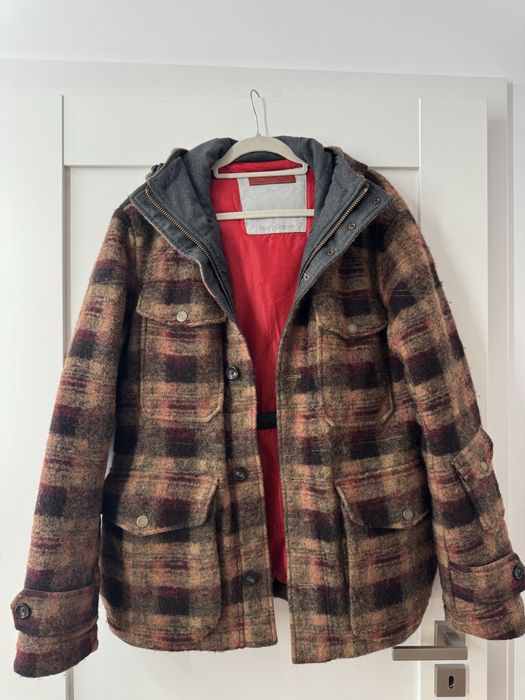 Palton lung cu carouri