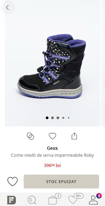 Ghete Geox impermeabile marime 25
