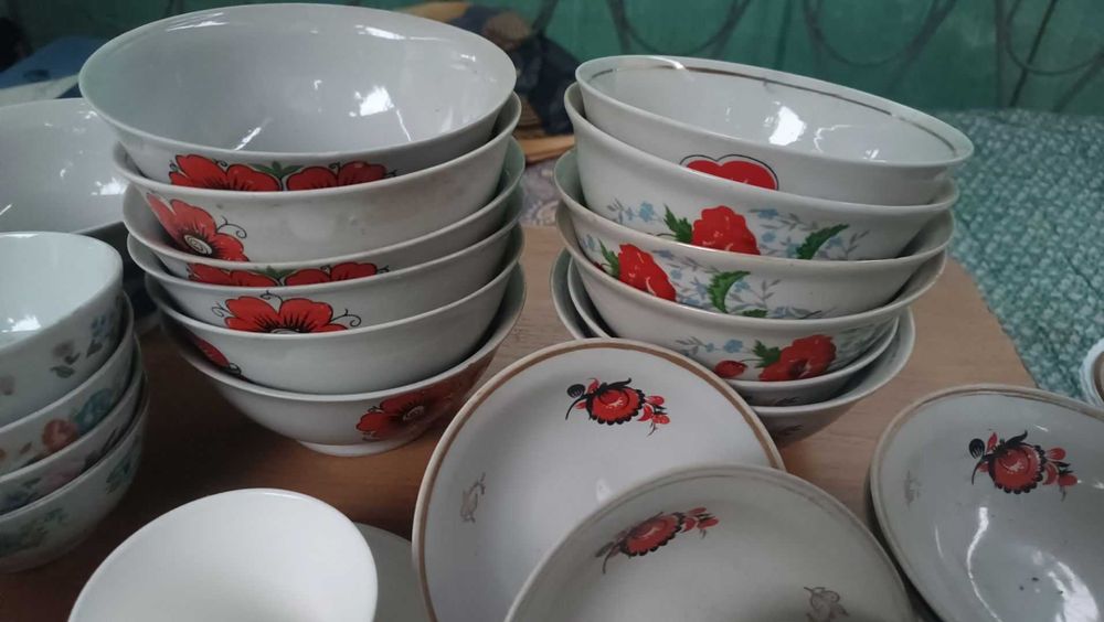 Фарфоровые касушки и пиала
