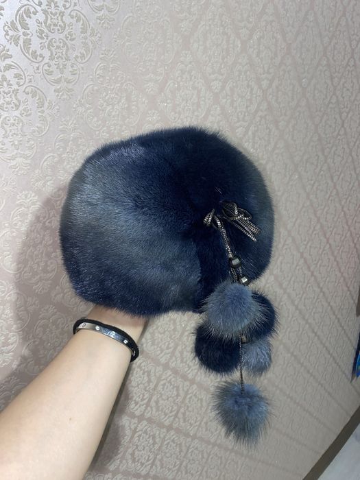 Норка шапка женская