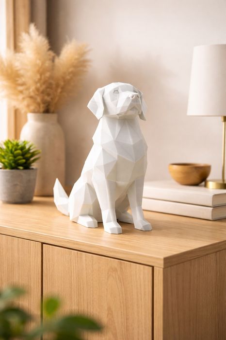 Golden retriever low poly