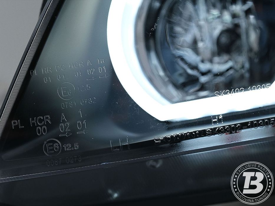 Faruri LED Angel Eyes compatibile cu BMW Seria 3 E90 U LED Design