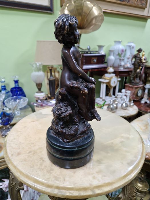 Превъзходна антикварна колекционерска френска бронзова фигура