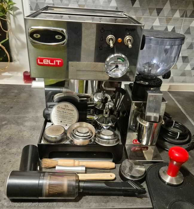 Espressor clasic Lelit Anna PL41TEM & Rasnita de cafea Lelit PL043MMI