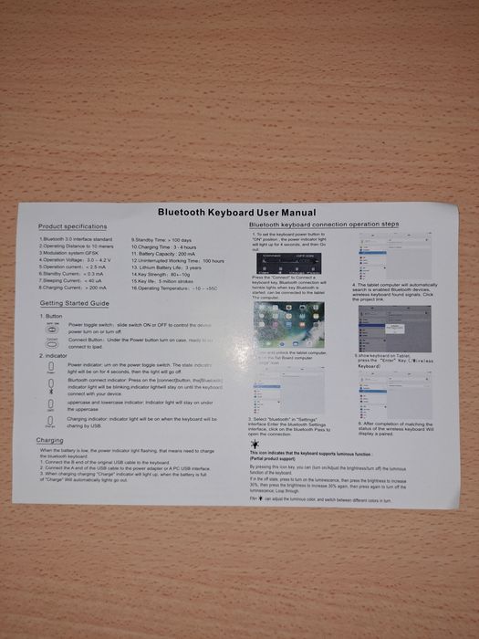 Калъф с безжична клавиатура за Samsung Galaxy Tab