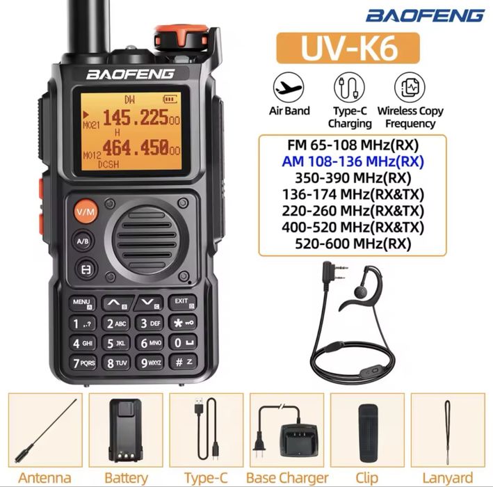 Statie radioamatori JucJet K6 (Baofeng K6) vhf uhf