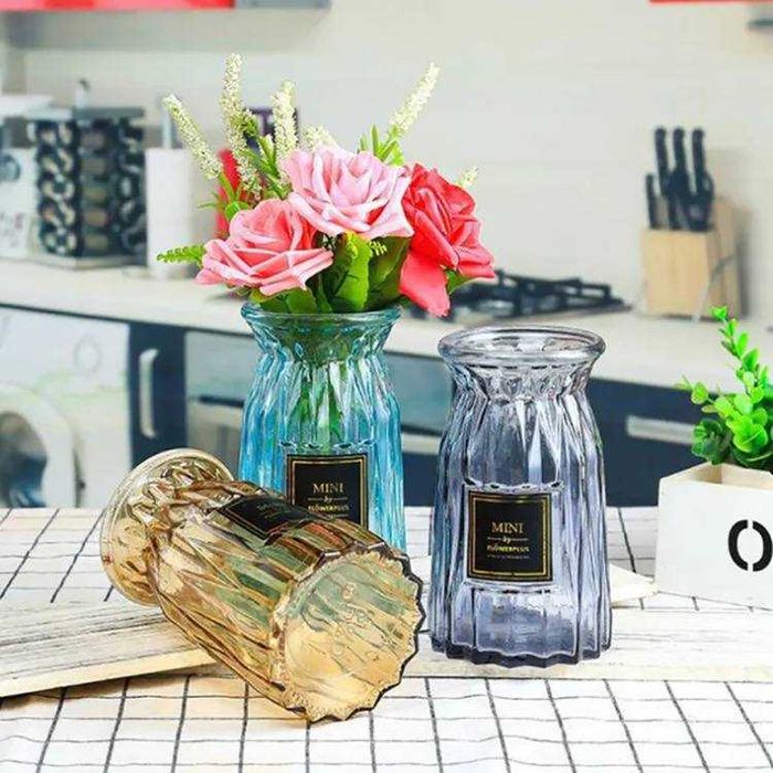 Декоративная ваза из дымчатого стекла 18см – ПОДАРКА ДОСТАВКА В 1 ДЕНЬ