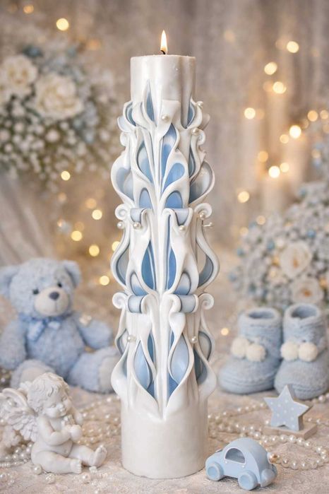 Lumanari nunta - Lumanare botez sculptata