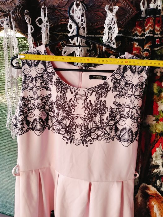 Rochie elegantă damă Colosseum Collection – Roz fără mâneci, mărimea XL