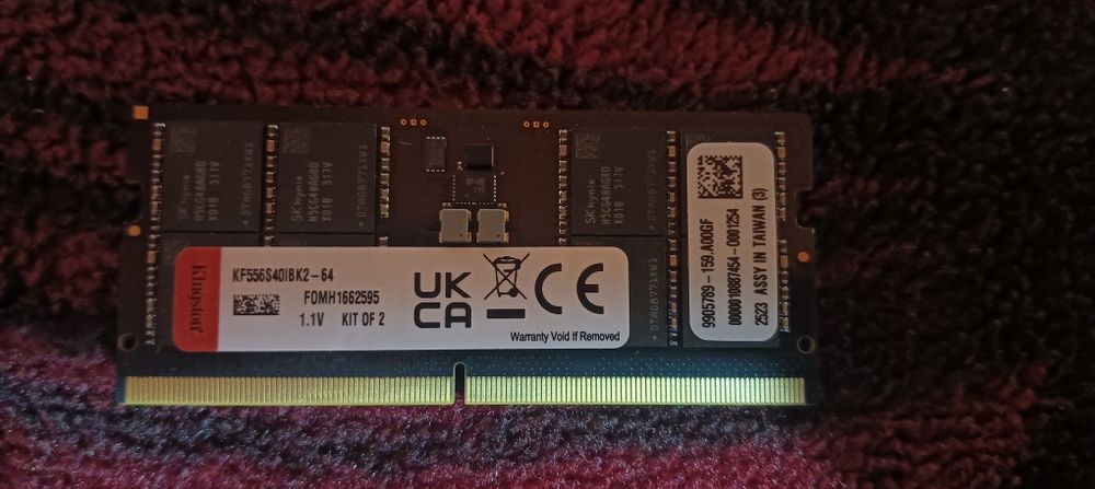 Kit 64 GB DDR5 laptop  5600 CL40