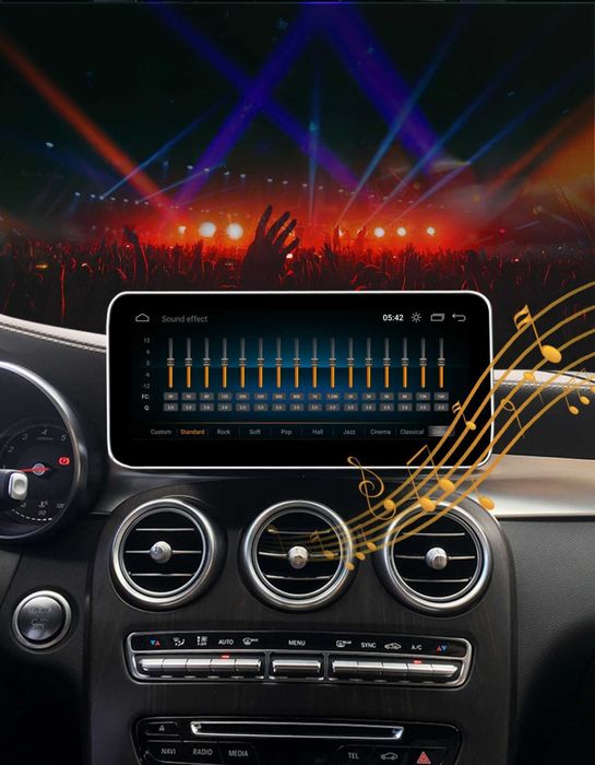 Navigatie Android Mercedes C W204 12.3" CarPlay & Android Auto 8+128GB