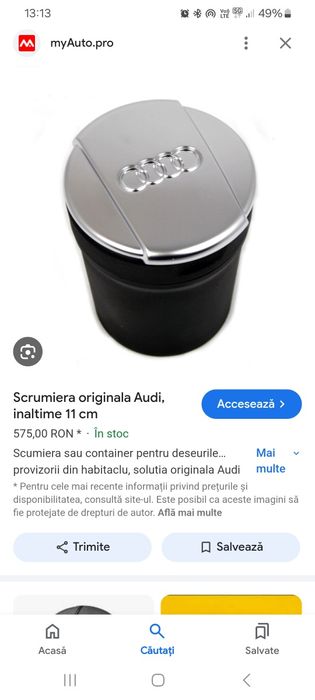 Scrumiera Audi  originale  99 lei buc