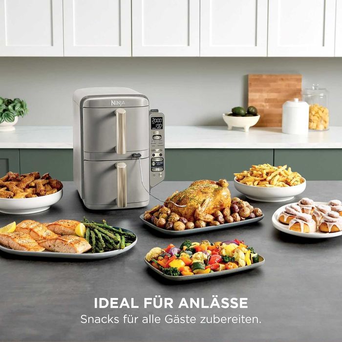 Нов Фритюрник с Горещ Въздух Air Fryer Ninja - Double Stack SL451EU XL Smart Cook, 9.5 л, 2 Години Гаранция