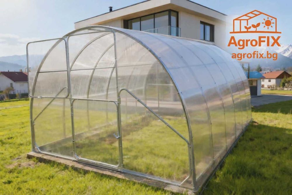Професионална оранжерия – UV поликарбонат, 40x20 профил, безплатна доставка