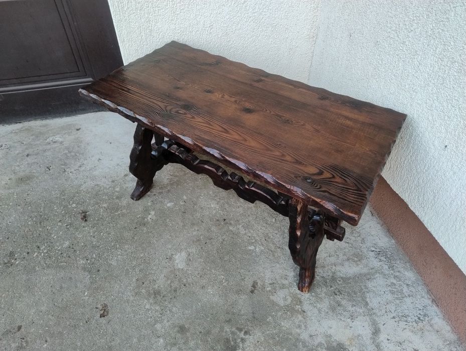 De vânzare măsuță de cafea rustică din lemn masiv