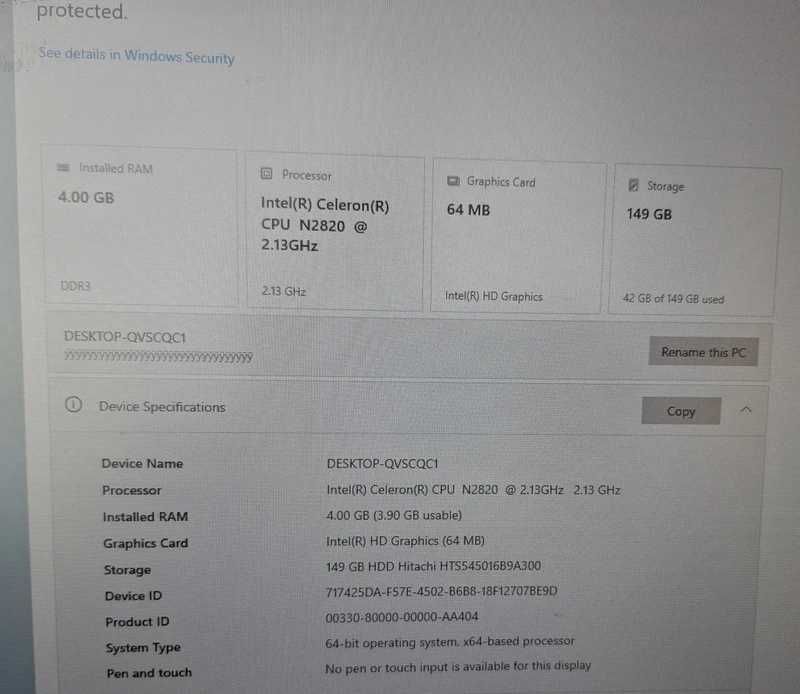 Mini PC Intel NUC DN2820FYK