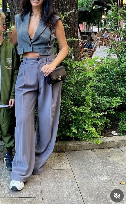 Сет Zara в Сиво Панталон М и Елек S