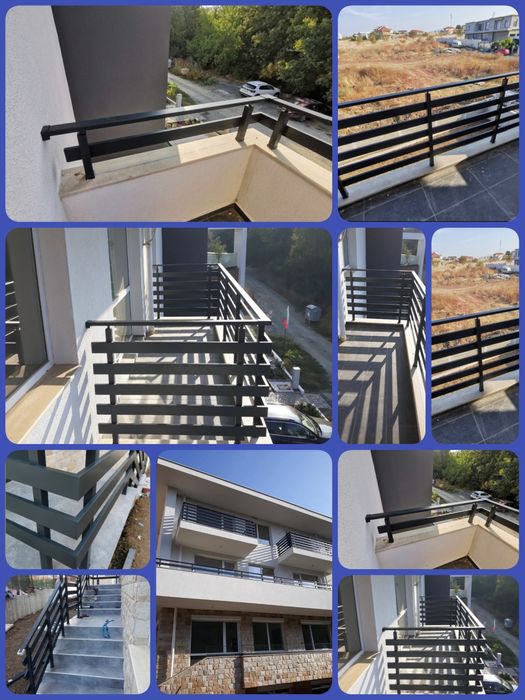 -Изработка и монтаж на алуминиеви и стъклени парапети,тенти и огради