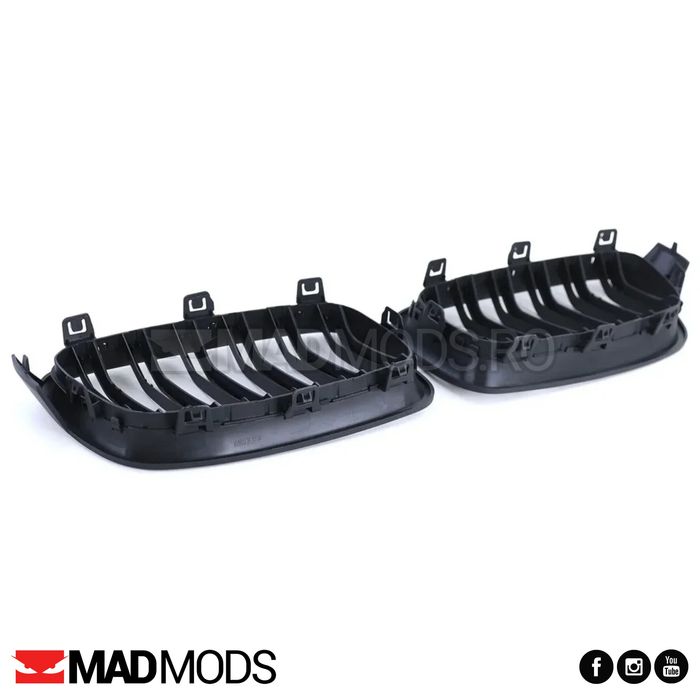 Set grile duble M BMW Seria 3 F30 F31 F80 M3 2012-2018 Negru Lucios
