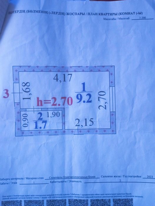 Однокомнатная квартира