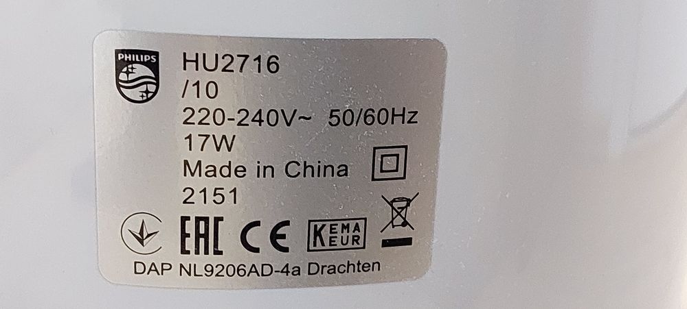 Umidificator PHILIPS HU2716-10, 2l, Tehnologie NanoCloud, alb