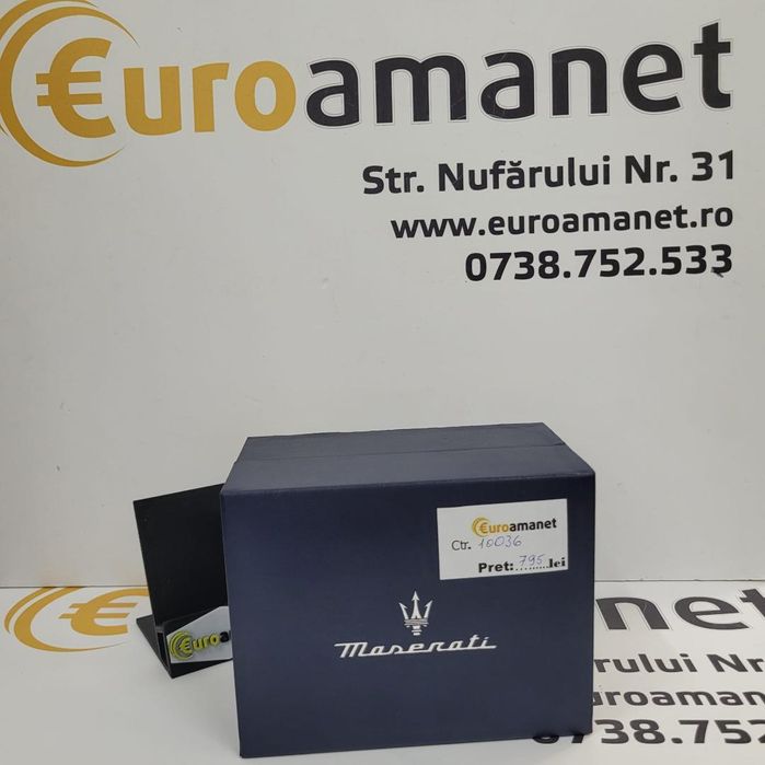 Maserati, Ceas cronograf de otel inoxidabil, Argintiu -N-